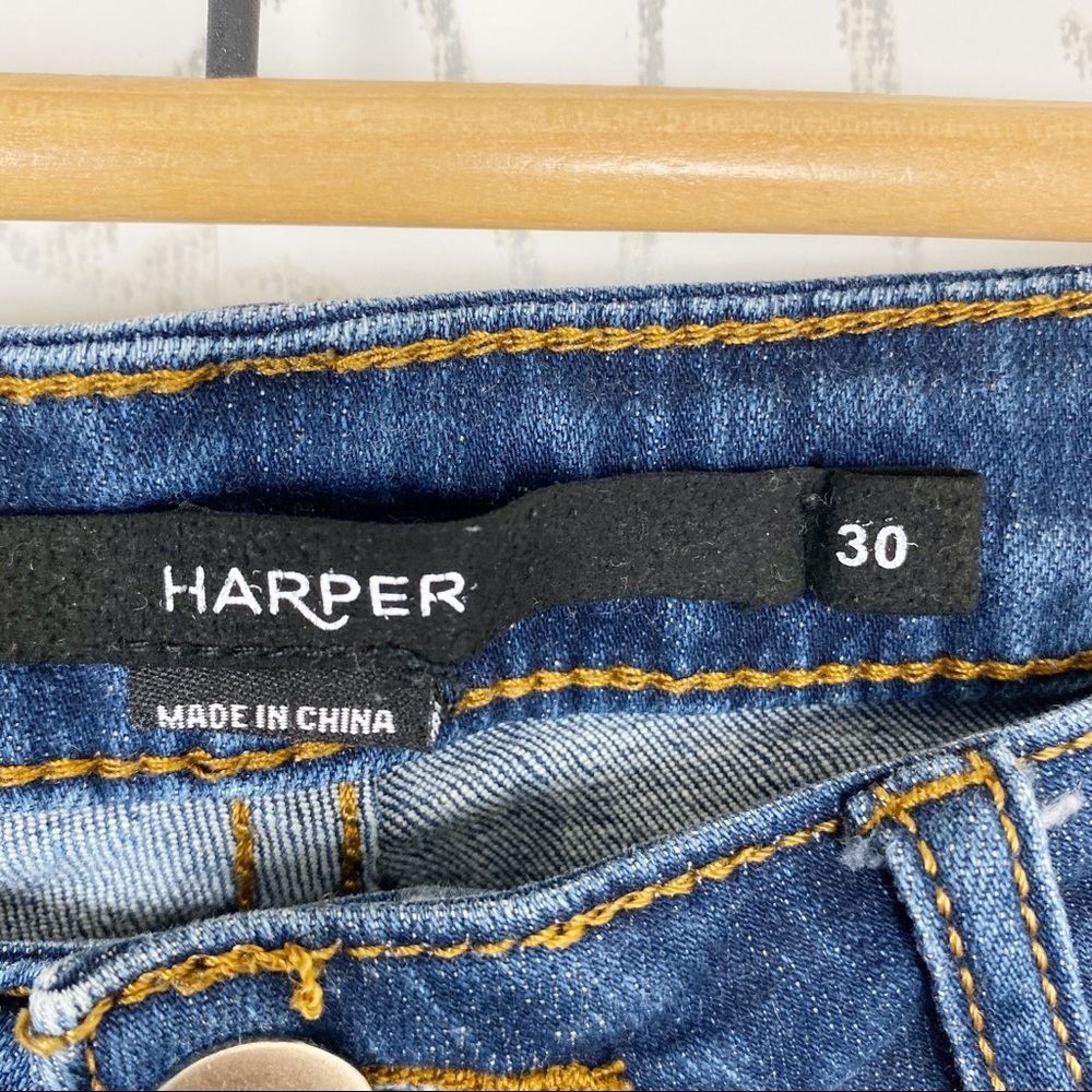HARPER Distressed Released Hem Stretch Skinny Jean Destroyed - Picture 10 of 14